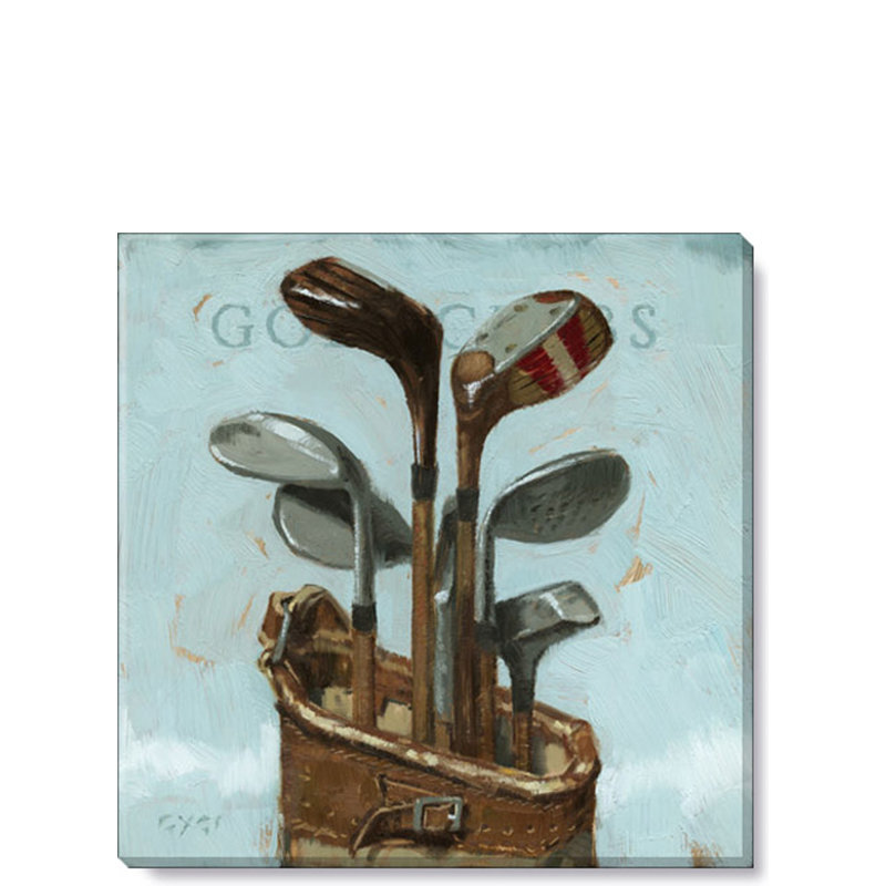 Darren Gygi Home Collection Golf Clubs Giclee On Canvas Print Wayfair